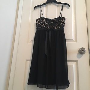 Black chiffon dress